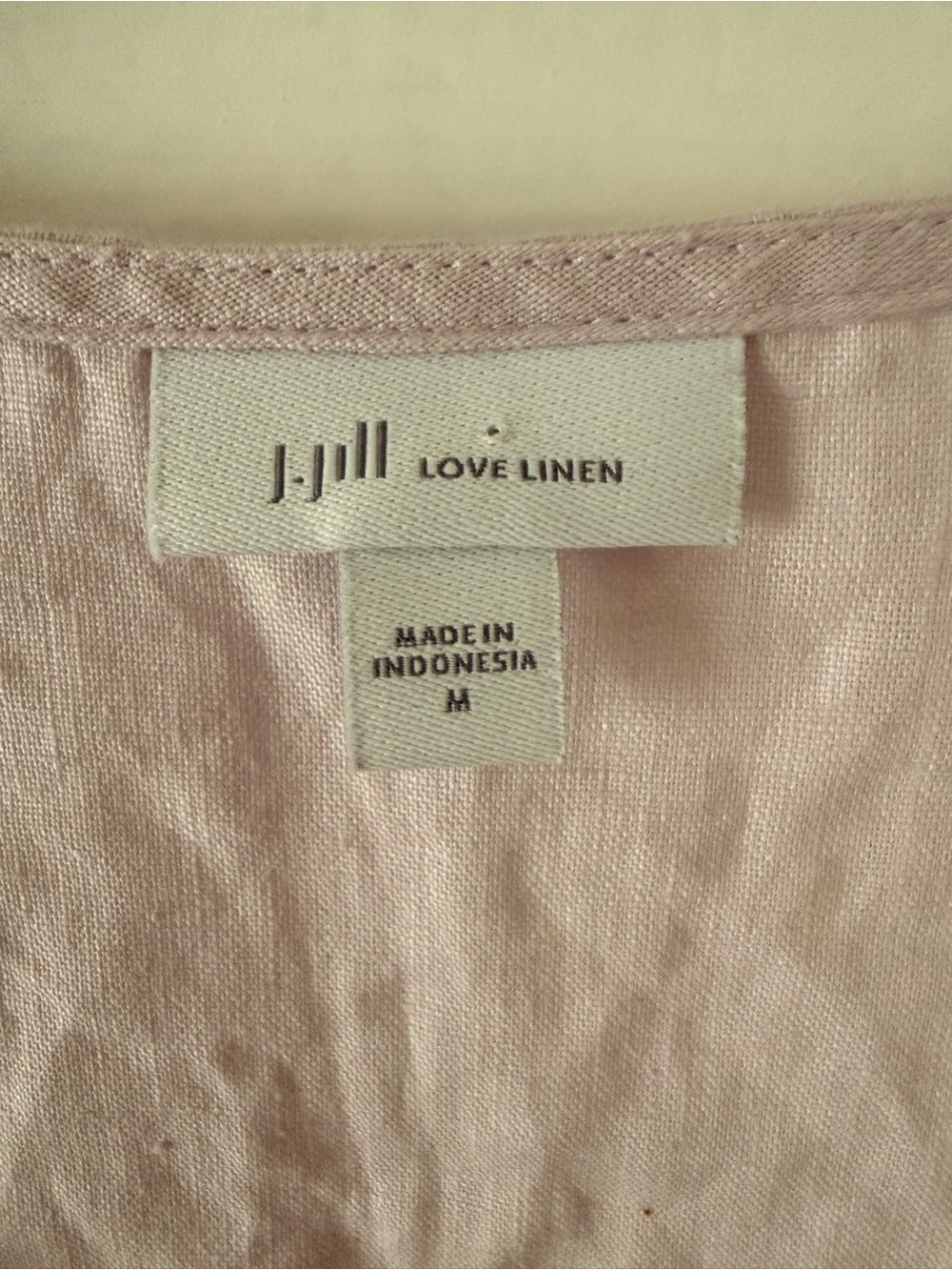 J. Jill Love Linen Lavender Sleeveless Shift Dress Size Medium - Picture 3 of 4